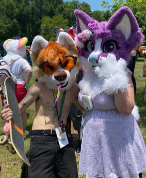 Megaplex Picnic 2024 Pictured with Lance (Flurryofpetals) (Photo credits unknown)