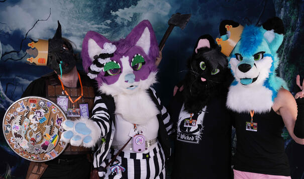 Howl-o-Plex 2025 Featuring Zachary Stationer, Beetlecorg, Shade da Cat and RiptideFox - Photo Credits to Bastille the Butler