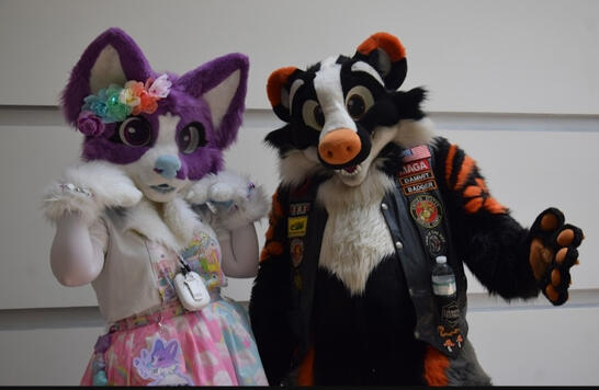 Lake Square ComicFest June 2024 Pictured with Damnit Badger, Photo Credits to Nocedo Photography